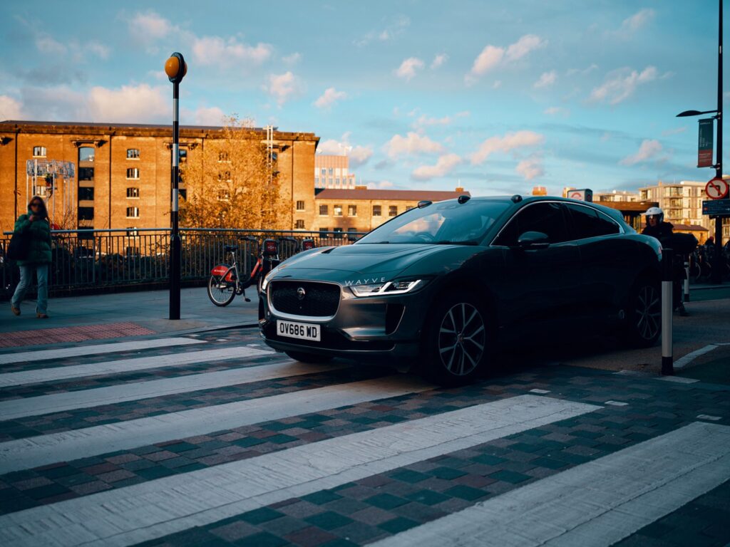 Autonomous Jaguar I-PACE in London